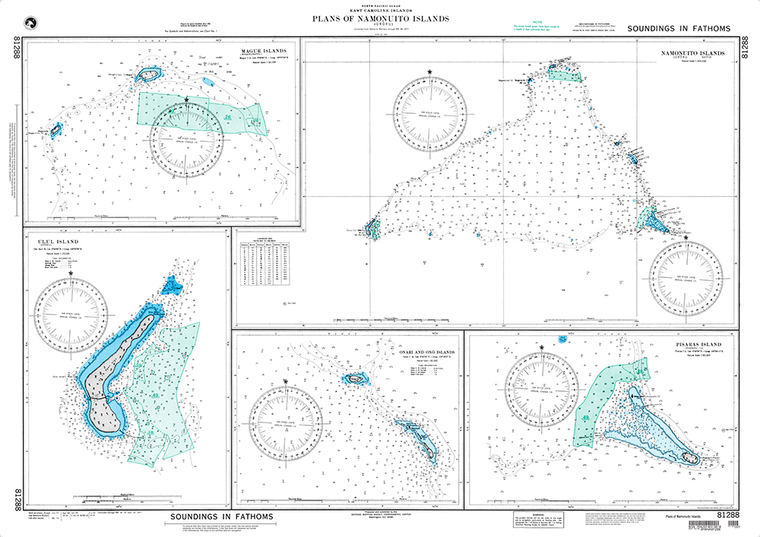 NGA Chart 81288: Plans of Namonuito Islands (East Caroline Islands)