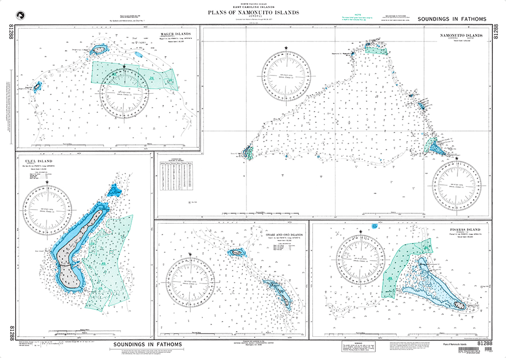 NGA Chart 81288: Plans of Namonuito Islands (East Caroline Islands)