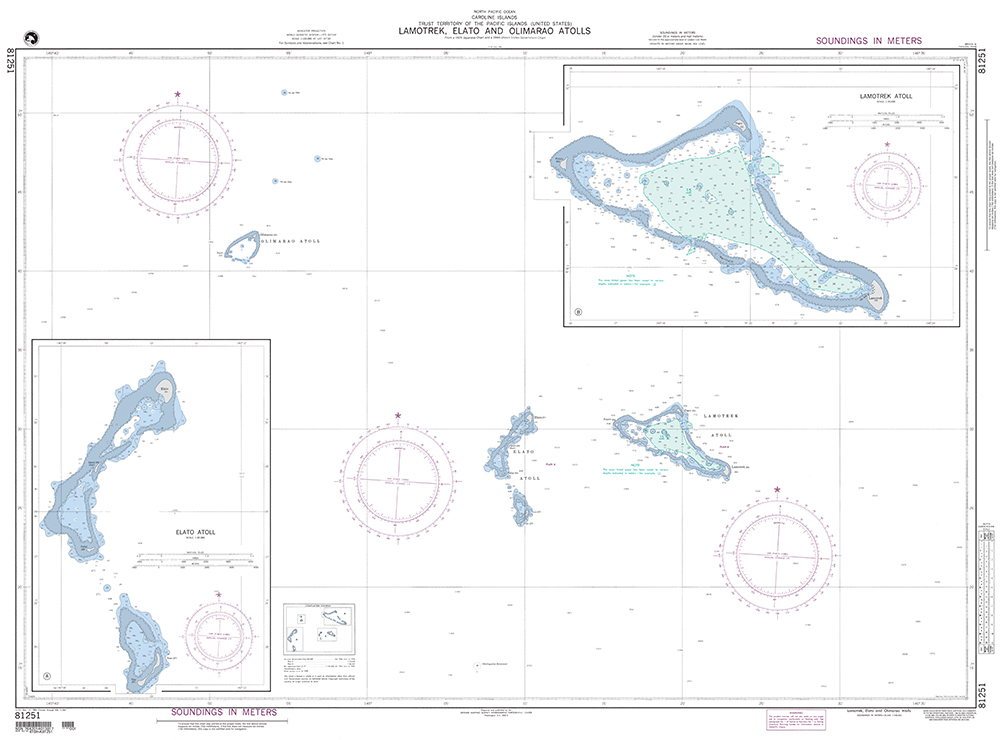 NGA Chart 81251: Lamotrek, Elato and Olimarao Atolls