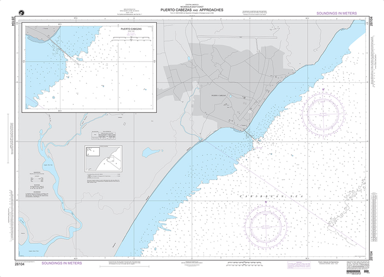 NGA Chart 28104: Puerto Cabezas and Approaches