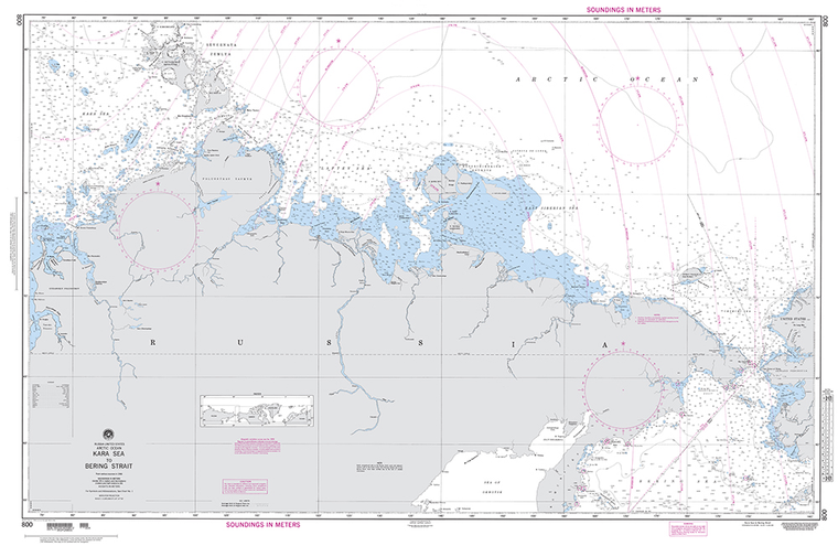 NGA Chart 800: Kara Sea to Bering Strait (Arctic)