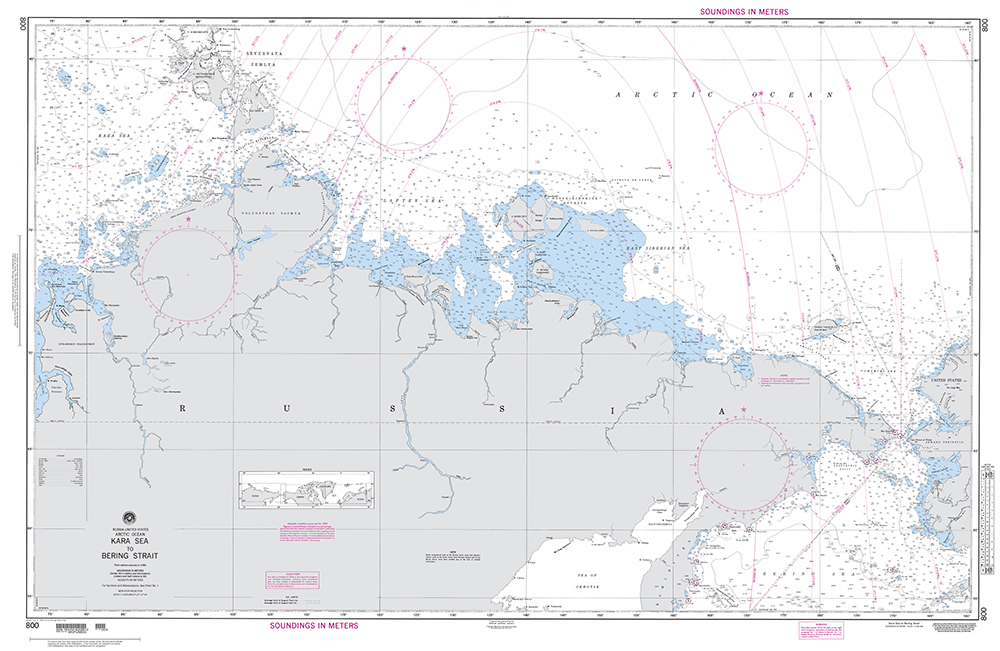 NGA Chart 800: Kara Sea to Bering Strait (Arctic)