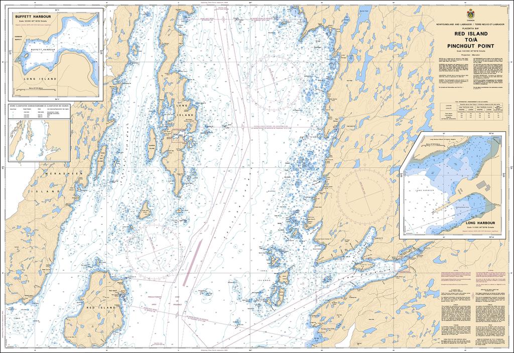 CHS Chart 4617: Red Island to / à Pinchgut Point