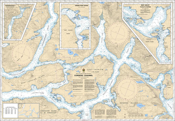 CHS Chart 3543: Cordero Channel - Captain's Nautical Books & Charts