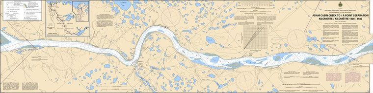 CHS Chart 6426: Adam Cabin Creek to/à Point Separation Kilometre 1400 / Kilomètre 1480