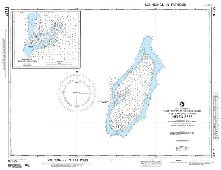 NGA Chart 81127: Helen Reef (West Caroline Islands)