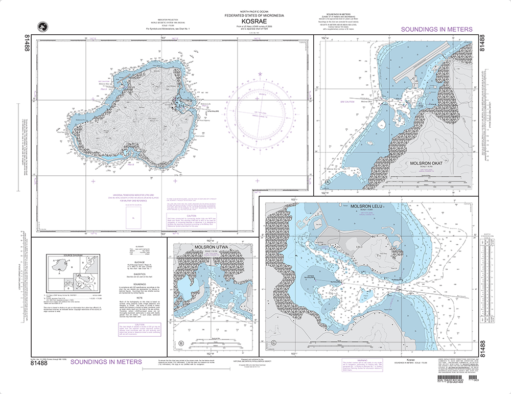 NGA Chart 81488: Kosrae Island (Caroline Islands)