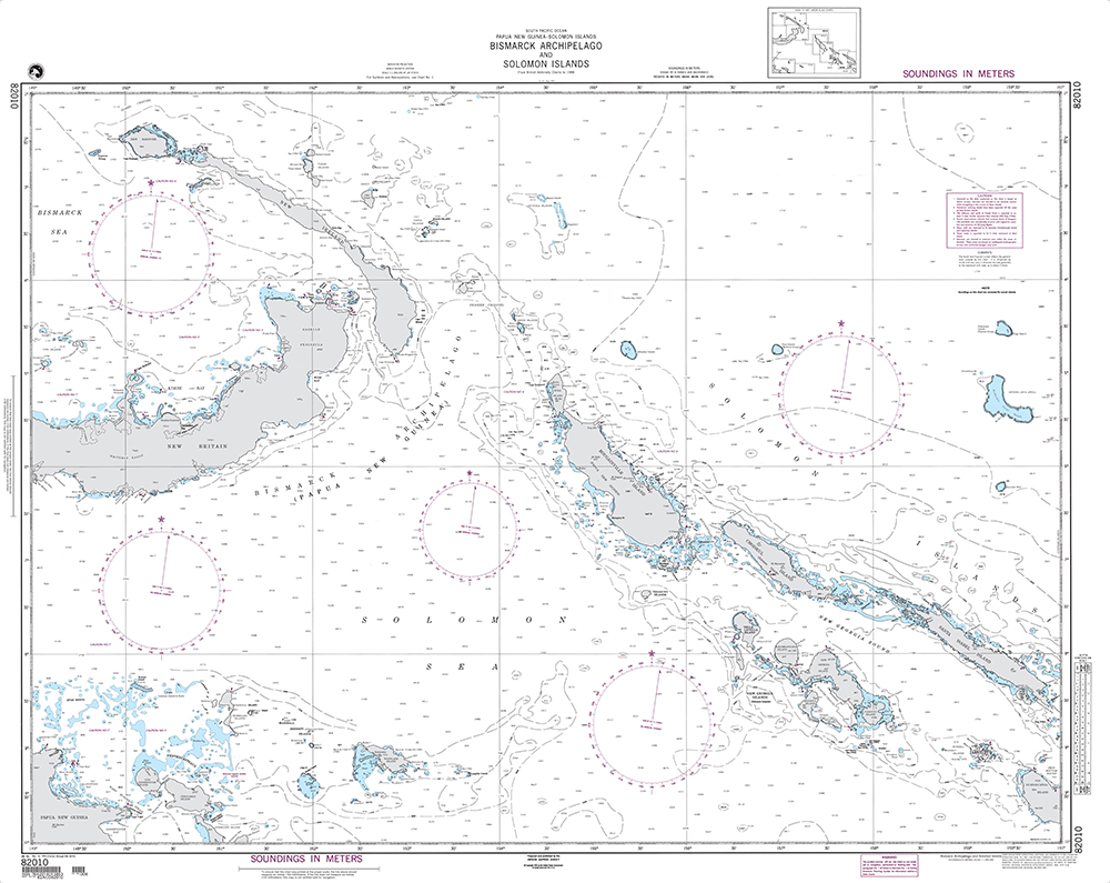 NGA Chart 82010: Bismarck Archipelago and Solomon Islands