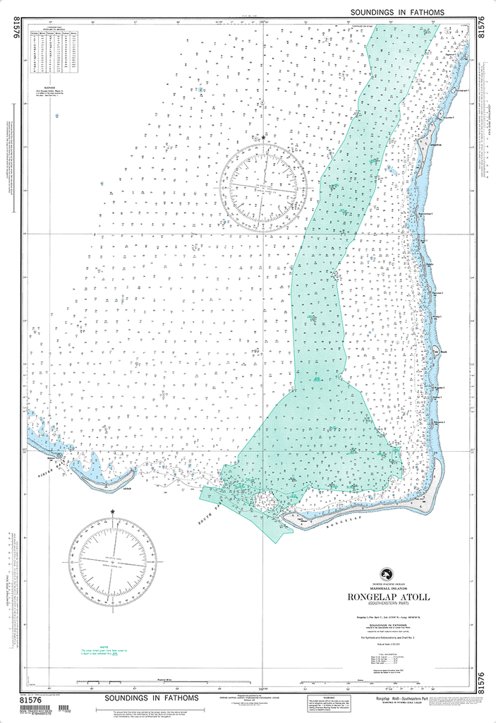 NGA Chart 81576: Rongelap Atoll, Southeastern Part (Marshall Islands)