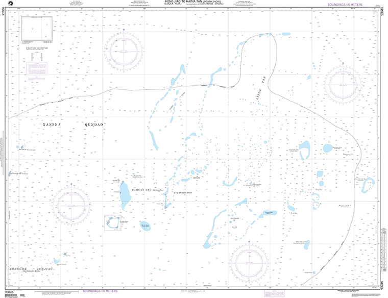 NGA Chart 93045: Heng Jiao to Haima Tan (Routh Shoal) (Seahorse Shoal)