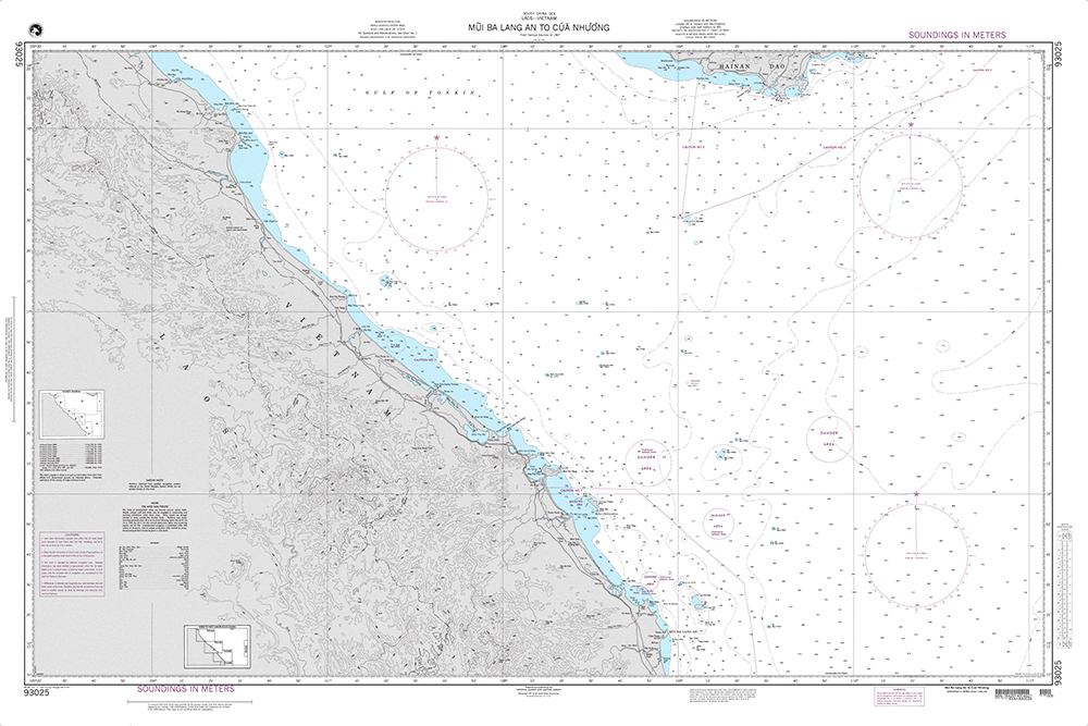 NGA Chart 93025: Mui Ba Lang An to Cua Nhuong