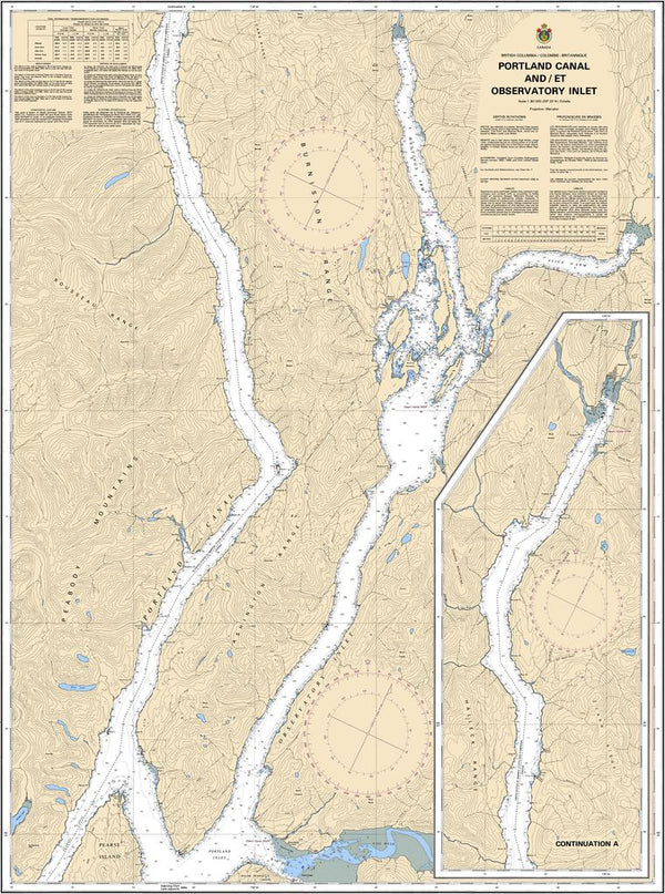 CHS Chart 3933: Portland Canal and/et Observatory Inlet - Captain's ...