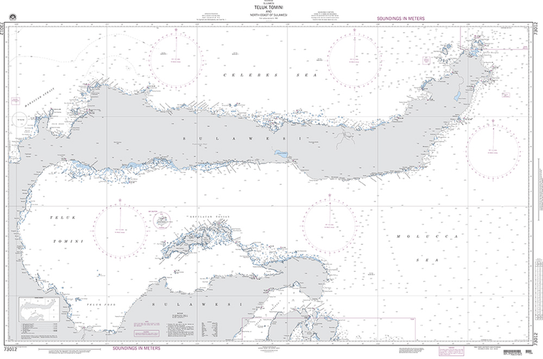 NGA Chart 73012: Teluk Tomini and North Coast of Sulawesi