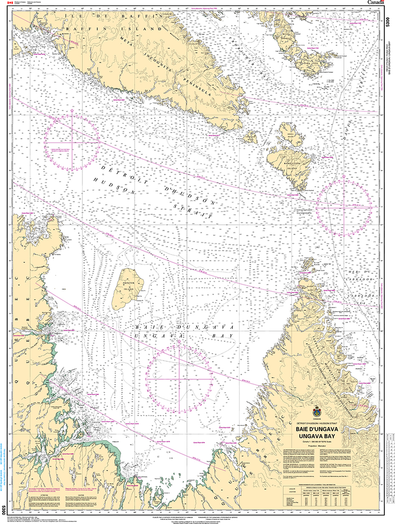 CHS Chart 5300: Baie DUngava/Ungava Bay - Captain's Nautical Books & Charts