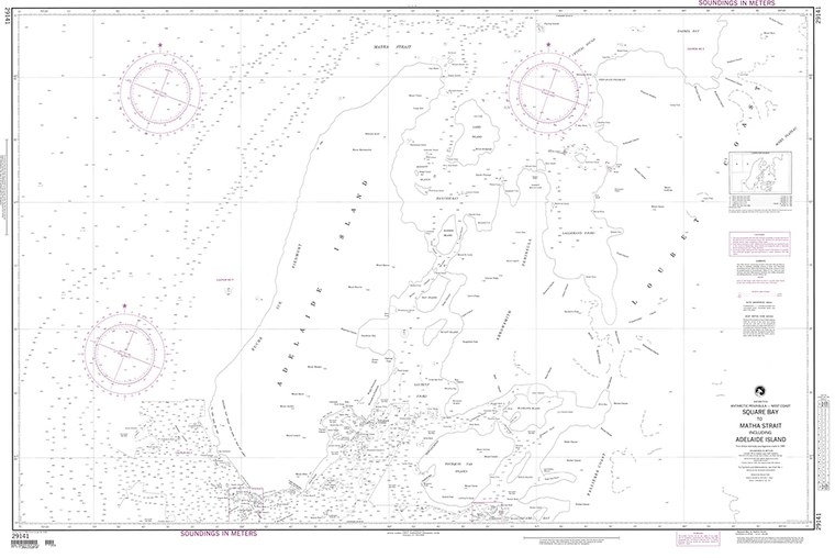 NGA Chart 29141: Square Bay to Matha Strait including Adelaide Island