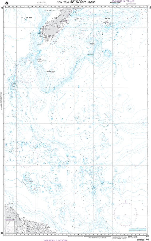 NGA Chart 624: New Zealand to Cape Adare (OMEGA)