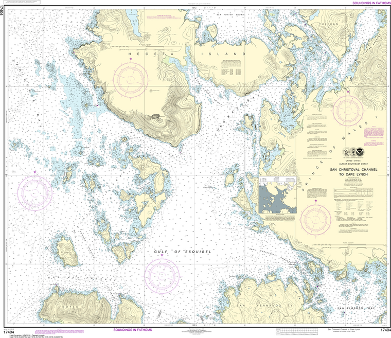 NOAA Chart 17404: San Christoval Channel to Cape Lynch