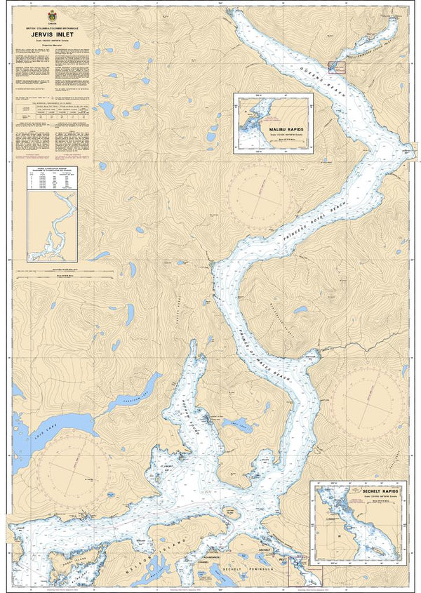 CHS Chart 3514: Jervis Inlet - Captain's Nautical Books & Charts