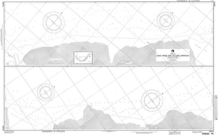 NGA Chart 29741: Duke Ernst Bay to Cape Norvegia (Weddell Sea)