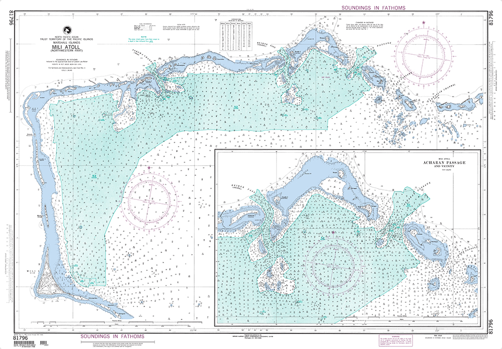 NGA Chart 81796: Mili Atoll, Northwestern Part (Marshall Islands)