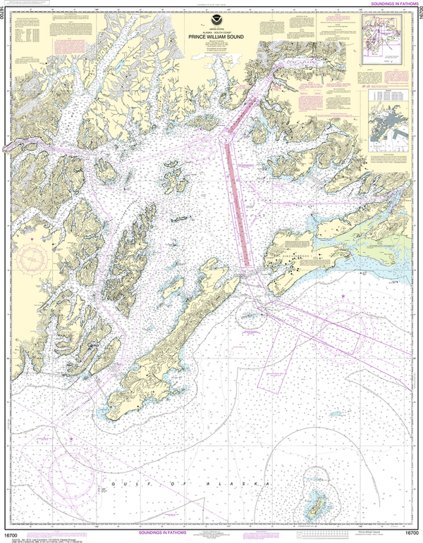 NOAA Chart 16700: Prince William Sound - Captain's Nautical Books & Charts