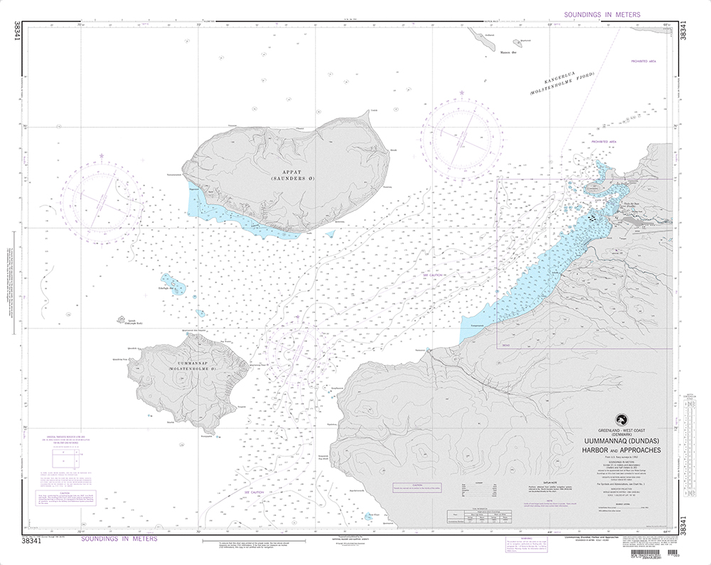 NGA Chart 38341: Uummannaq (Dundas) Harbor and Approaches