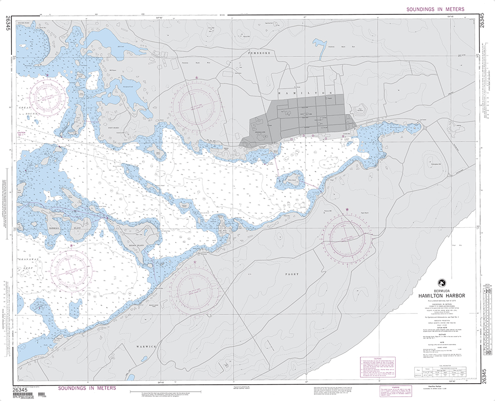 NGA Chart 26345: Hamilton Harbor (Bermuda Island)