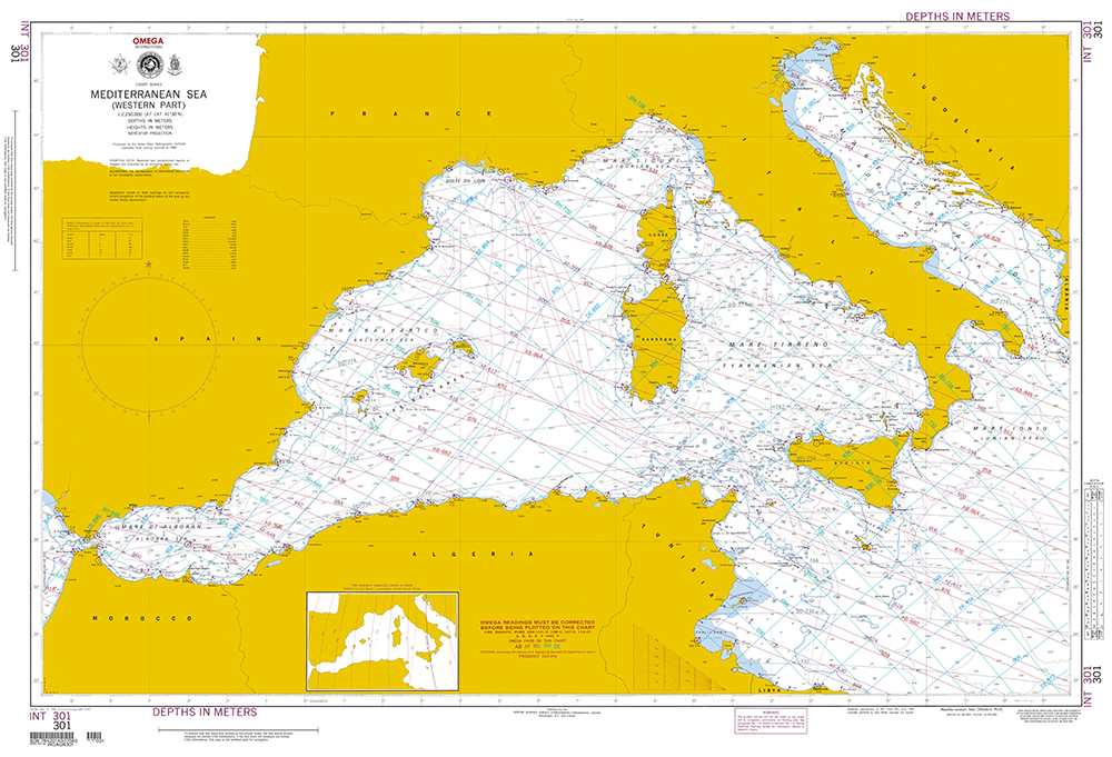 Route Chart of the Mediterranean Sea