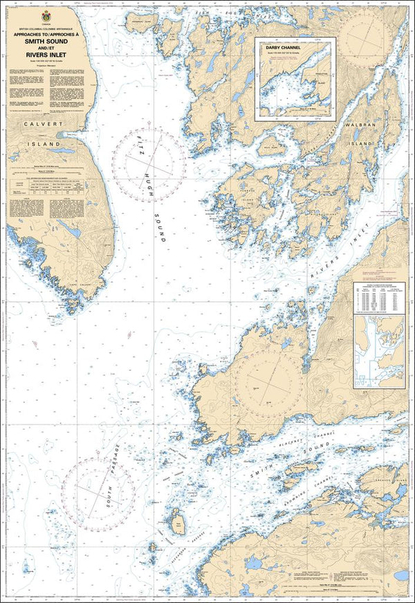 CHS Chart 3934: Approaches to/Approches à Smith Sound and/et Rivers ...