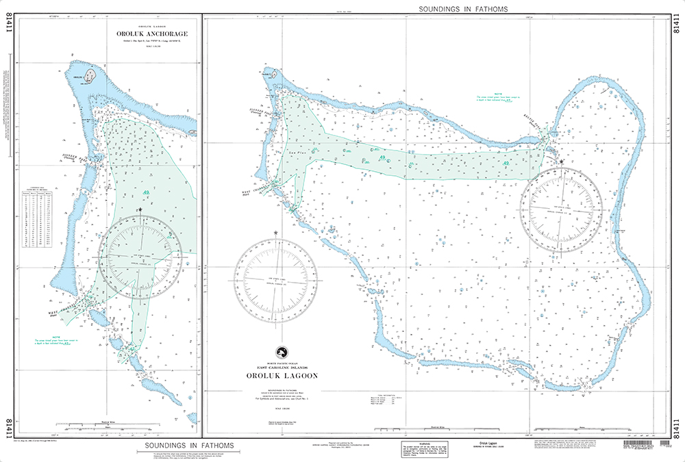 NGA Chart 81411: Oroluk Lagoon (East Caroline Islands)