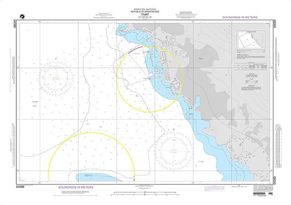 NGA Chart 54089: Tivat