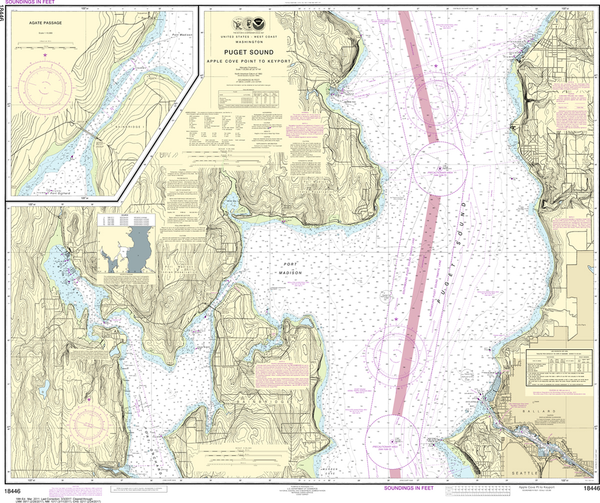 NOAA Chart 18446: Puget Sound: Apple Cove Point to Keyport - Captain's ...