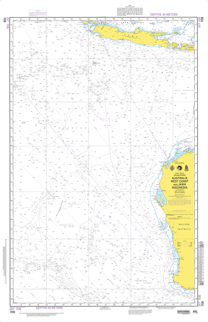 NGA Chart 708: Australia West Coast and Jawa Indonesia