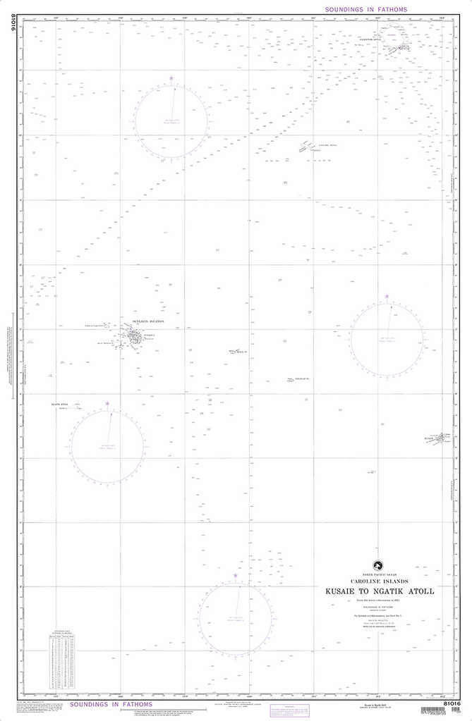 NGA Chart 81016: Kusaie to Ngatik Atoll (Caroline Islands-North Pacific Ocean)