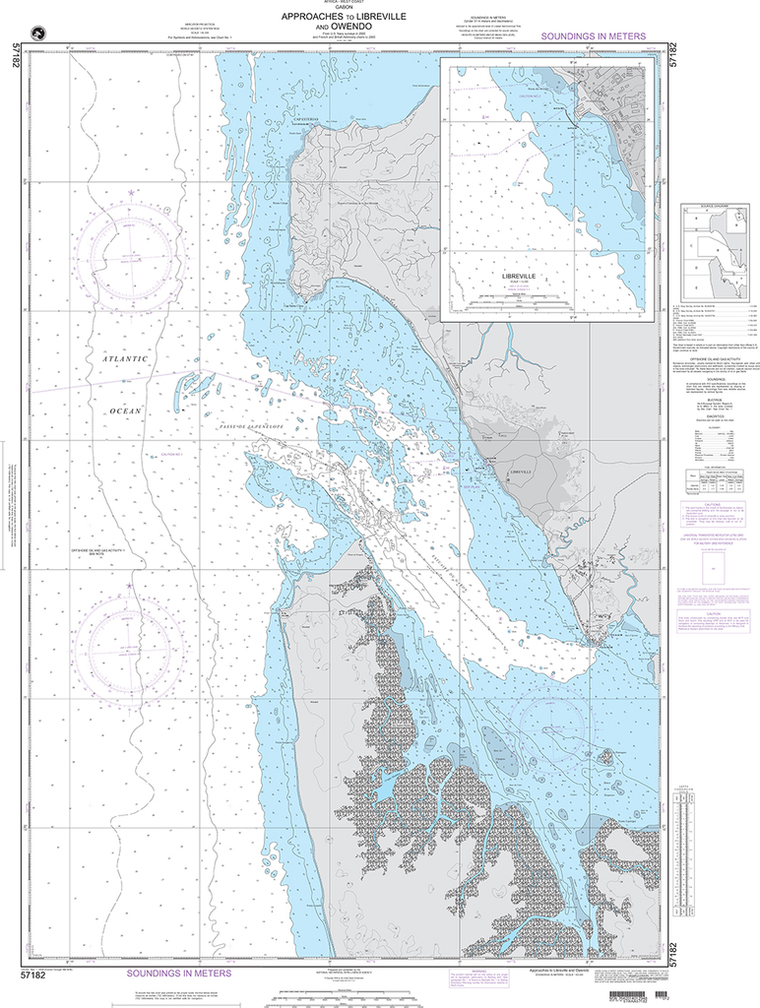 NGA Chart 57182: Approaches to Libreville and Owendo