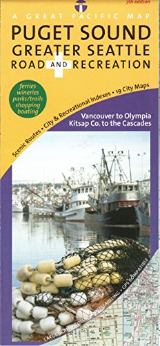 A Great Pacific Map- Puget Sound Greater Seattle Road & Recreation