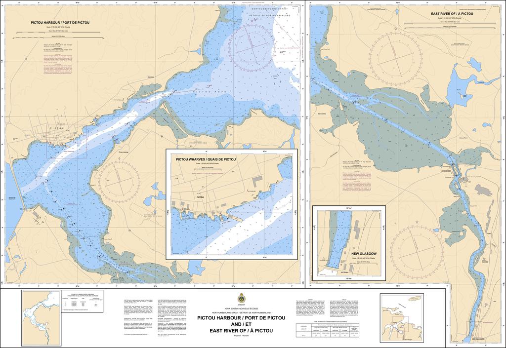 CHS Chart 4938: Pictou Harbour and East River of Pictou