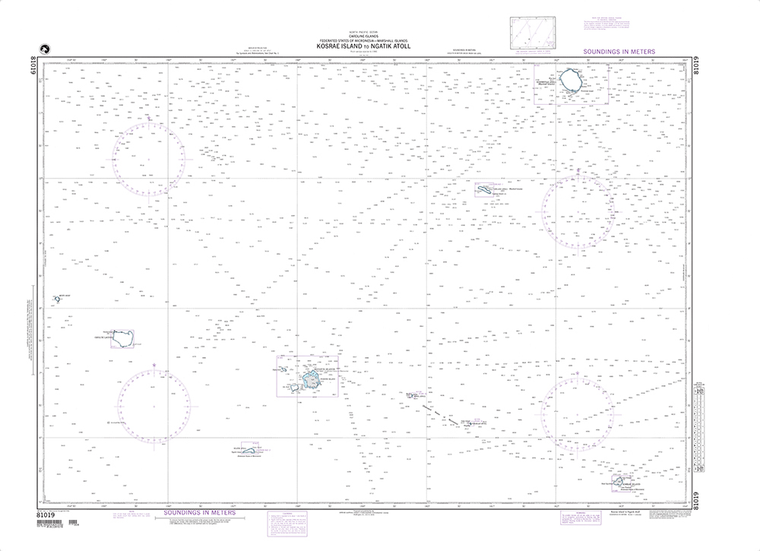 NGA Chart 81019: Kosrae Island to Ngatik Atoll