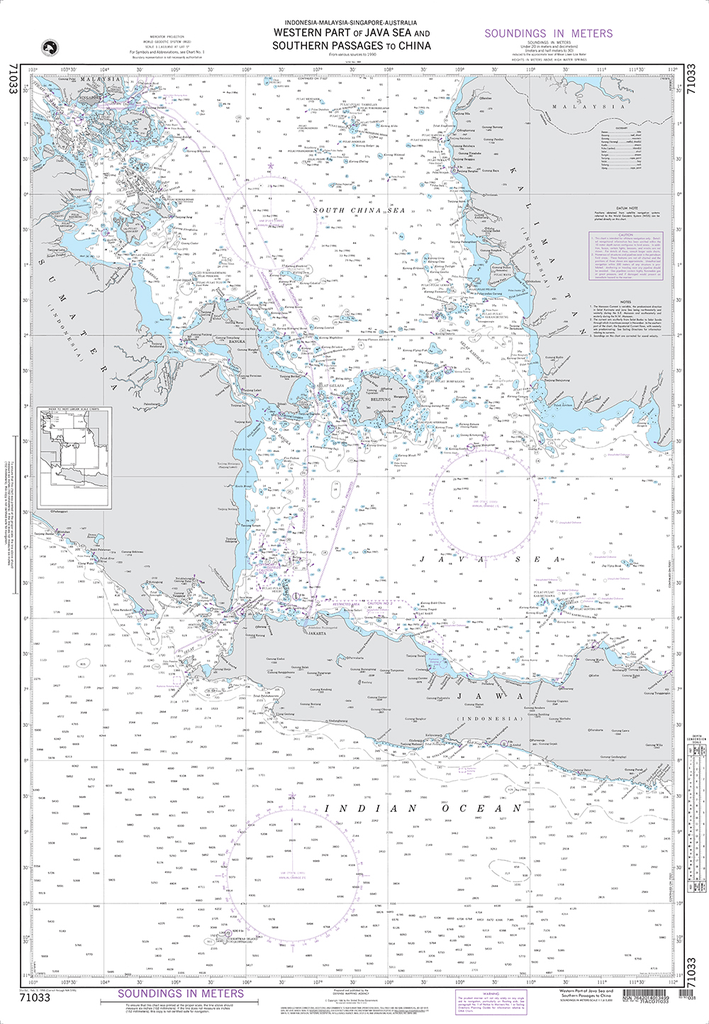 NGA Chart 71033: Western Part of Java Sea and Southern Passages to China