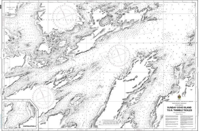 CHS Chart 4593: Sunday Cove Island to / à Thimble Tickles