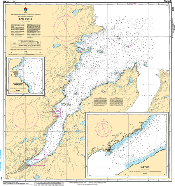 CHS Chart 4521: Baie Verte - Captain's Nautical Books & Charts