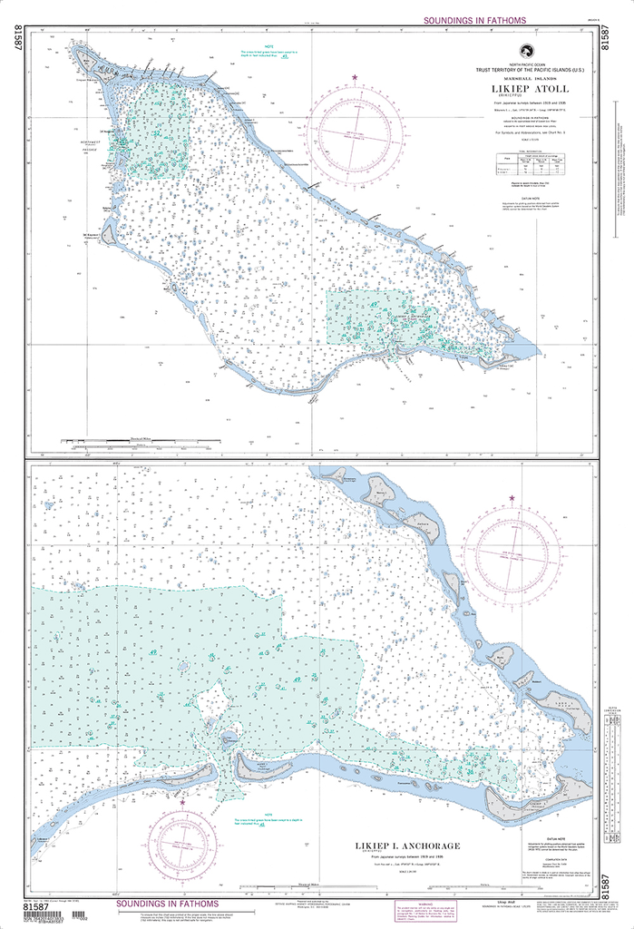 NGA Chart 81587: Likiep (Rikieppu) Atoll (Marshall Islands)