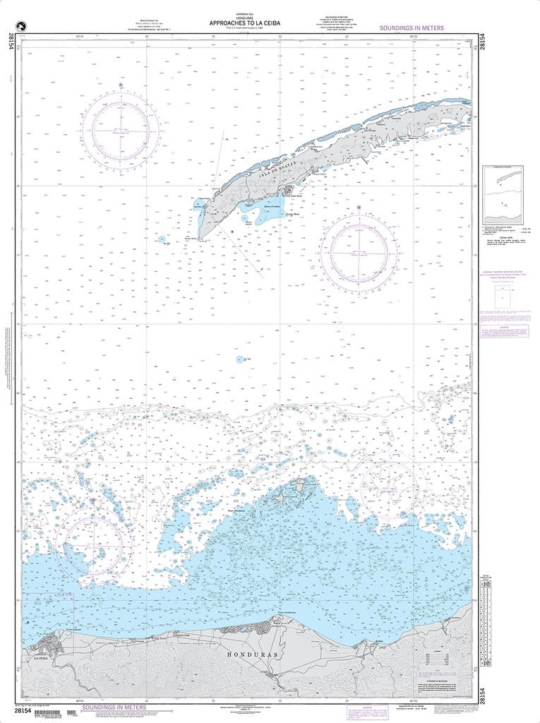 NGA Chart 28154: Approaches to La Ceiba