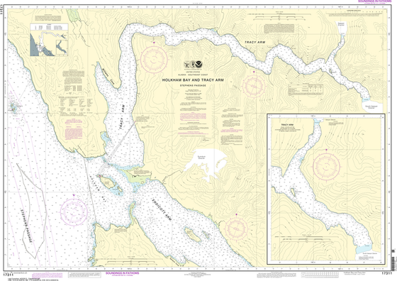 NOAA Chart 17311: Holkham Bay And Tracy Arm, Stephens Passage