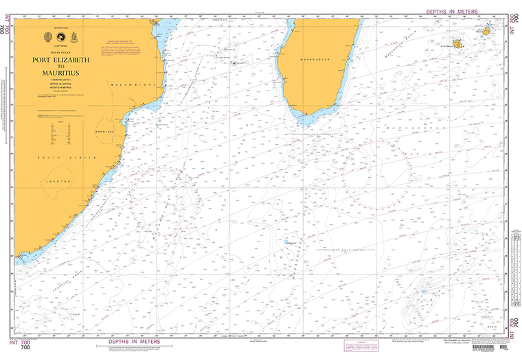 NGA Chart 700: Port Elizabeth to Mauritius