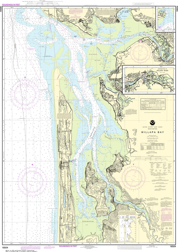 NOAA Chart 18504: Willapa Bay, Toke Point - Captain's Nautical Books ...