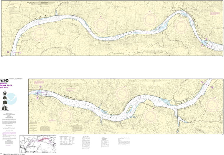 NOAA Chart 18547: Snake River - Lake Bryon