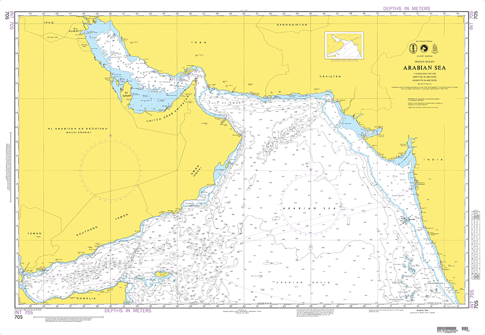 NGA Chart 705: Arabian Sea (OMEGA)