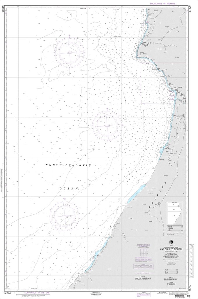 NGA Chart 51300: Cap Ghir to Sidi Ifni