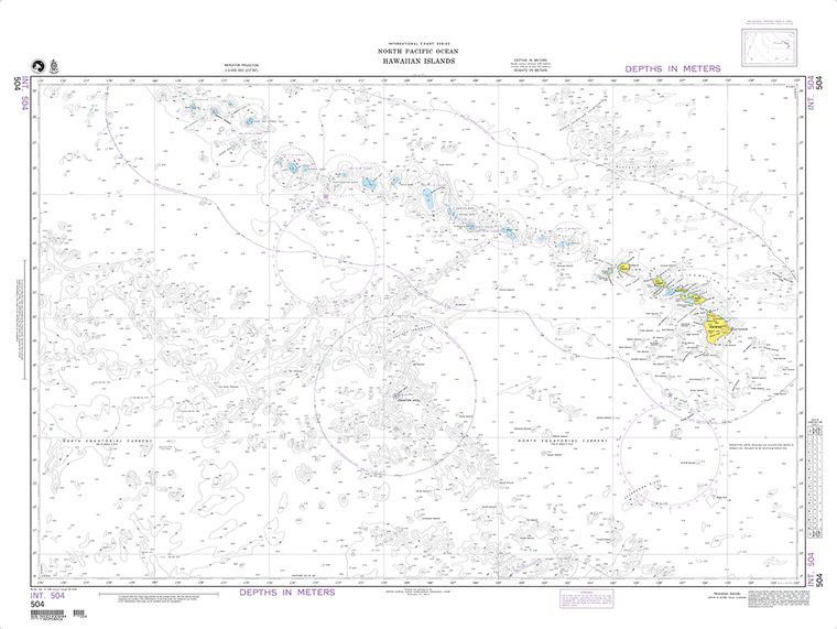 NGA Chart 504: North Pacific Ocean Hawaiian Islands (OMEGA)